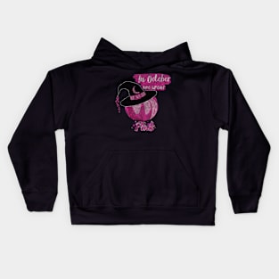 In October We Wear Pink Breast Cancer Awareness Kids Hoodie